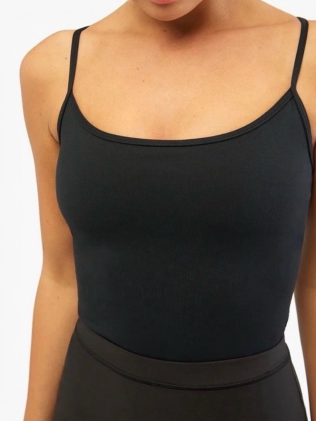 New Weworewhat Black Sport Cami Criss Cross Back Womens Size Large Bnwt